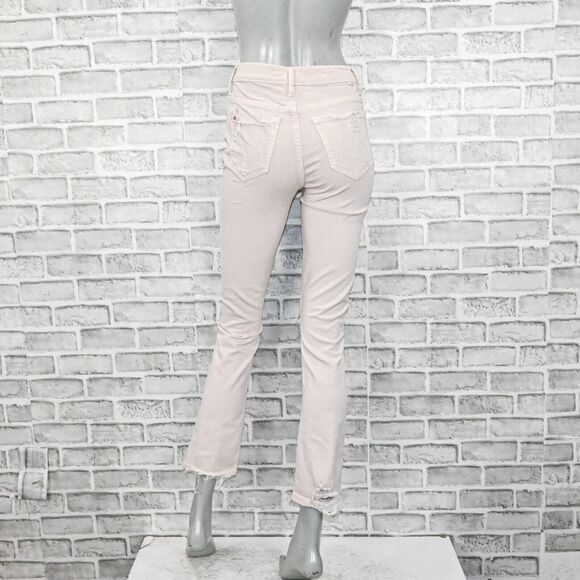 MOTHER Superior Denim High Waisted Rascal Ankle Jeans Soft Pink sz 25 - Picture 3 of 15